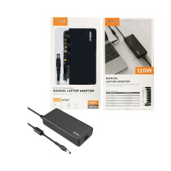 Carregador Universal Laptop MTK AT967 com 10 conectores 120W Preto